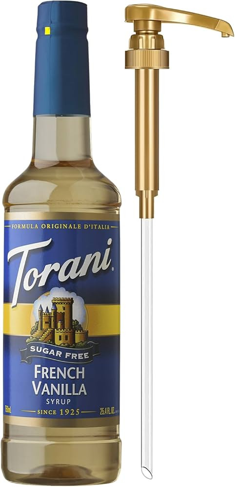 Torani Sugar Free Coffee Syrup, French Vanilla Flavored Syrup for Drinks, Zero Calorie, Pump Incl... | Amazon (US)
