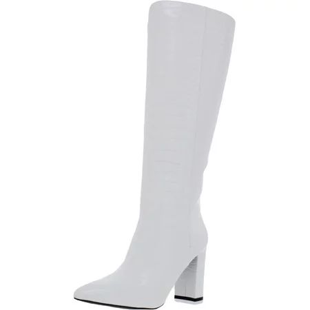 INC Womens PAITON Faux Leather Snake Print Knee-High Boots White 9 Medium (B M) | Walmart (US)