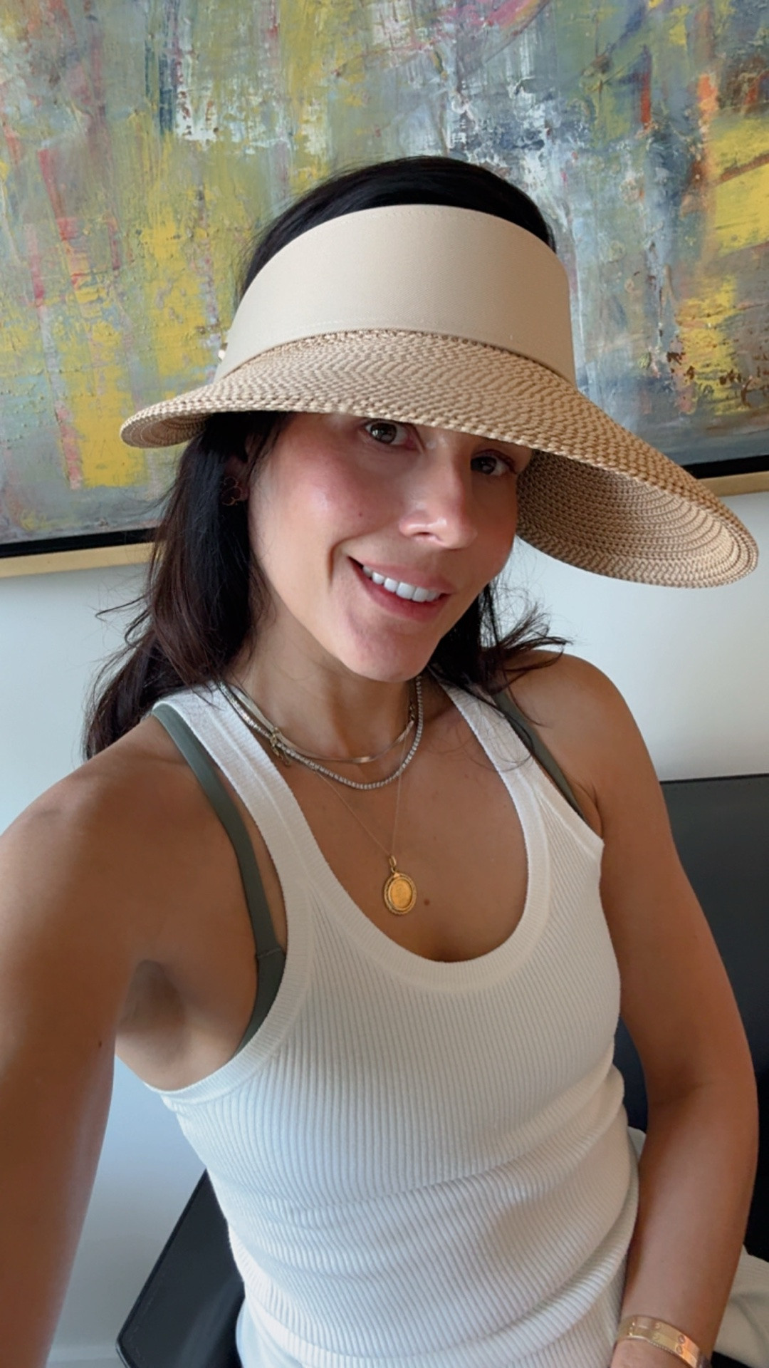 The summer hat essential!
I’ve tried a lot of visors over the years, but this one checks every box. UPF 50 protection, lightweight, adjustable, and chic enough to elevate any outfit—from pool days and beach walks to golf, hiking, and everyday errands.
My favorite detail? The removable inner sweatband. You can easily take it out and wash away sunscreen, makeup, and summer sweat, which makes such a difference if you wear hats often.
I’m wearing the Peanut color, but I’m already eyeing the natural version with the black trim. It also comes in a shorter brim option if you prefer a more subtle look.
A true summer essential you’ll reach for on repeat. ✨

#LTKTravel #LTKSwim #LTKselfcare