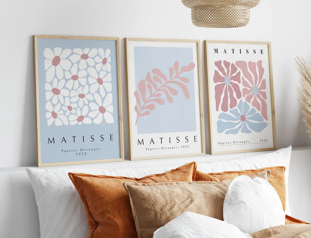 Matisse Set of 3 Prints, Gallery Wall Set, Pastel Color Print, Mid Century Modern, Stylish Home A... | Etsy (US)