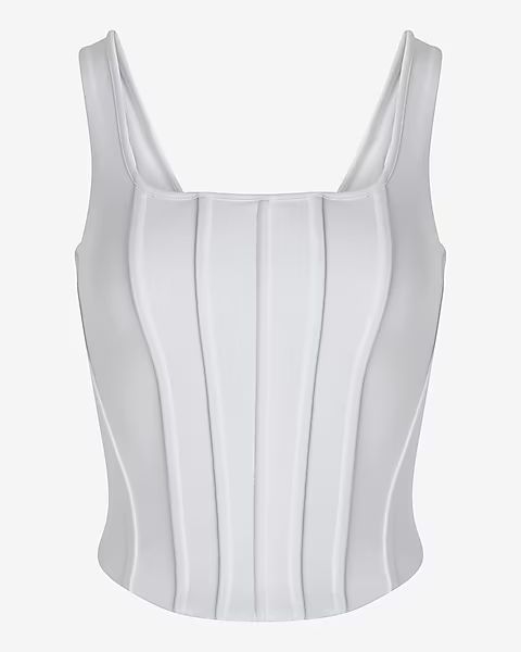 Body Contour High Compression Corset Cropped Tank | Express