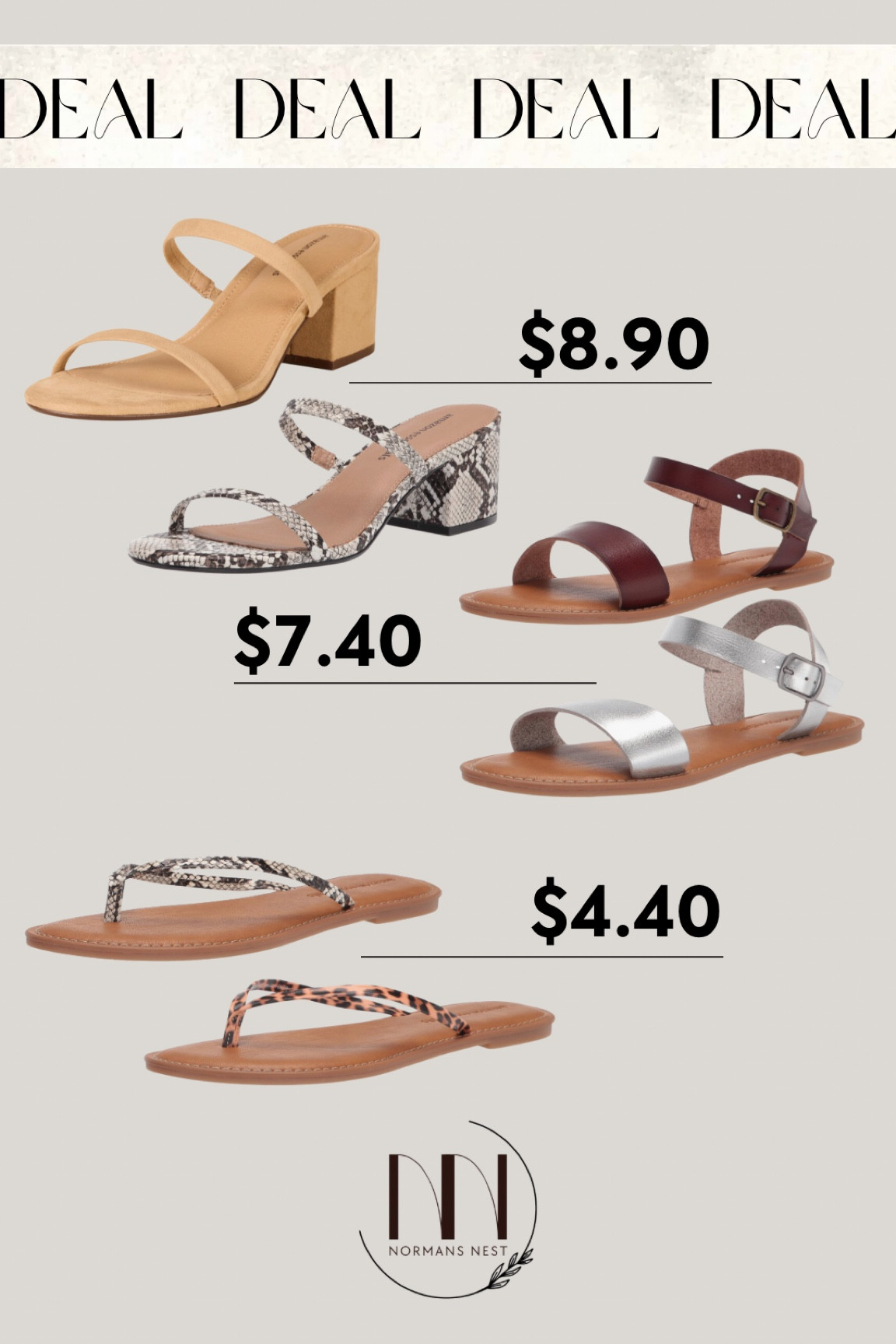 Check out these sandal deals on Amazon! All under $9, and the bottom 2 come in WIDE WIDTHS. I ordered all 3.

#LTKMidsize #LTKSaleAlert #LTKShoeCrush