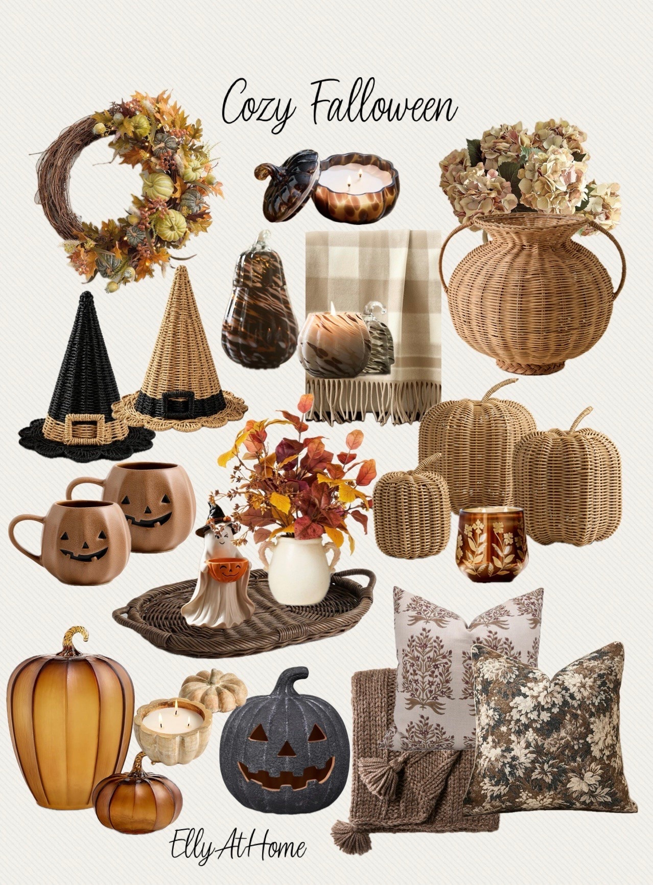 Cozy fall with Halloween touches! Rattan accessories, vase, pumpkins, trays, fall scented candles, cozy blankets and throw pillows, wreaths, fall florals, and more fall home decor accessories.

#LTKHome #LTKSeasonal #LTKdayinmylife