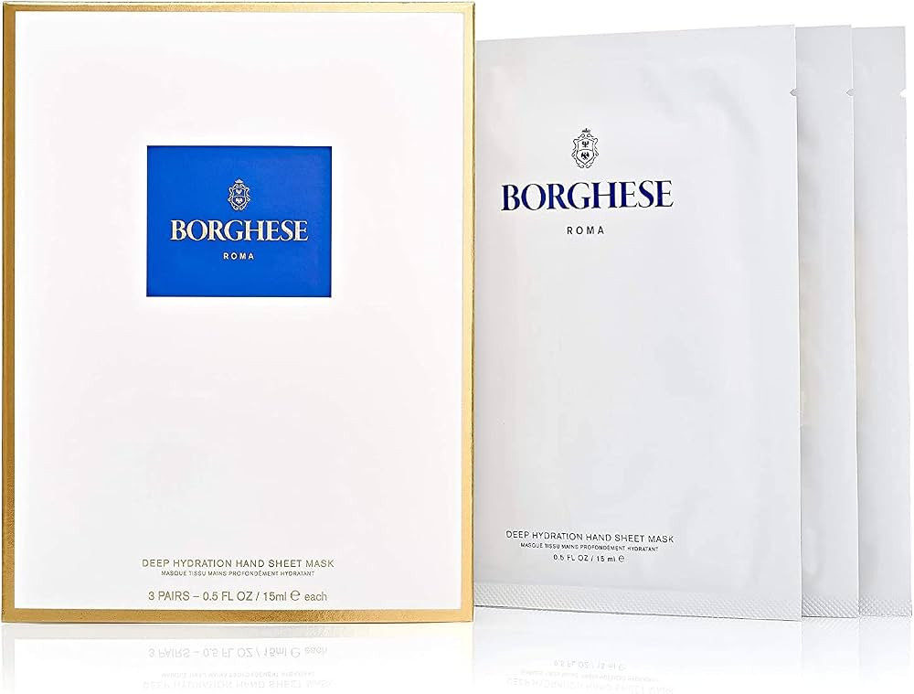Borghese Deep Hydration Hand Sheet Masks - Pair of 3 Hand Masks For Hand Treatment | Amazon (US)
