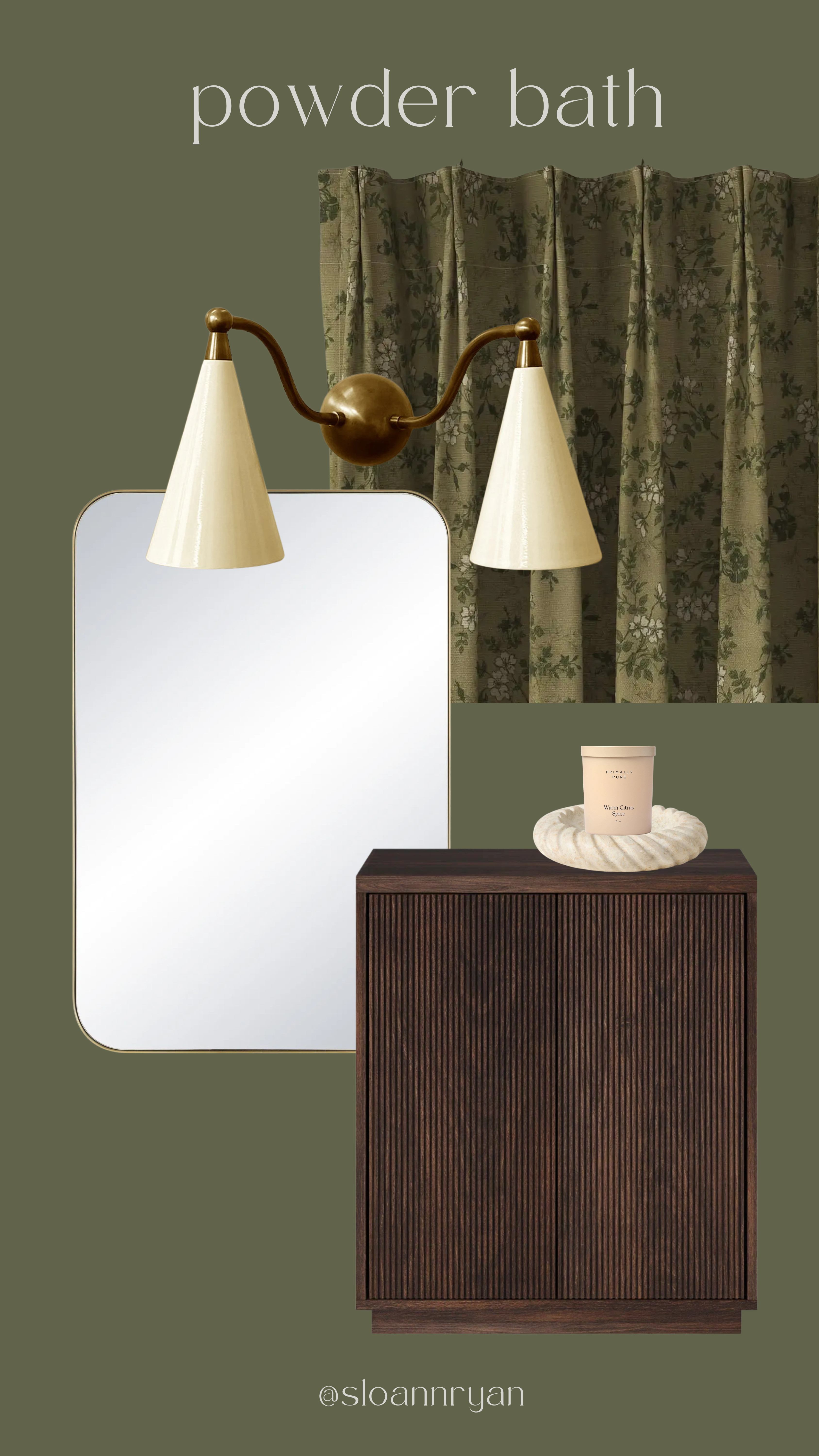 A simple powder bath design. If you dont want to spend lots on wallpaper a great option is a unique paint color!  

 #LTKHome #LTKFindsUnder100