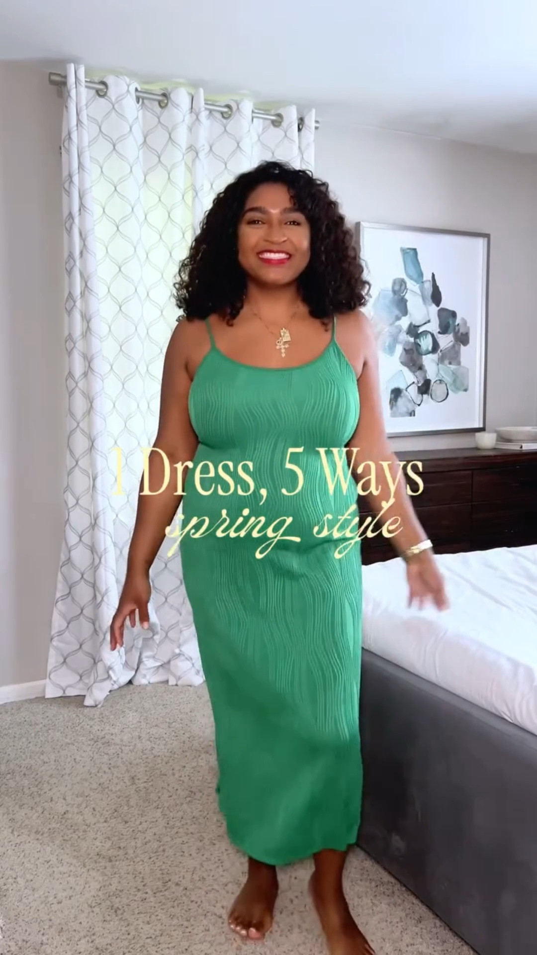 How to style a dress five ways for Spring 💚👗✨

#springstyle #wegotclothesathome #greenootd