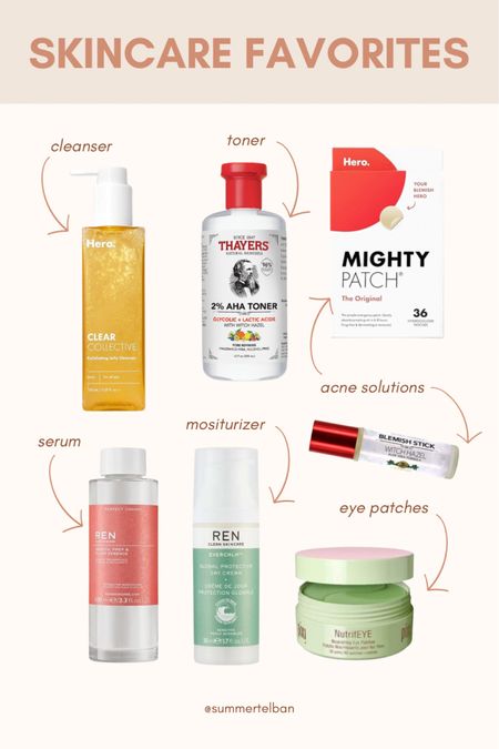Skincare Favorites, Skincare Routine, Clean Skincare, Daily Moisturizer, Facial Cleanser, Eye Patches, Acne Solutions, Skincare Products, Blemish Stick, Toner, Serum

#LTKfindsunder100 #LTKbeauty
