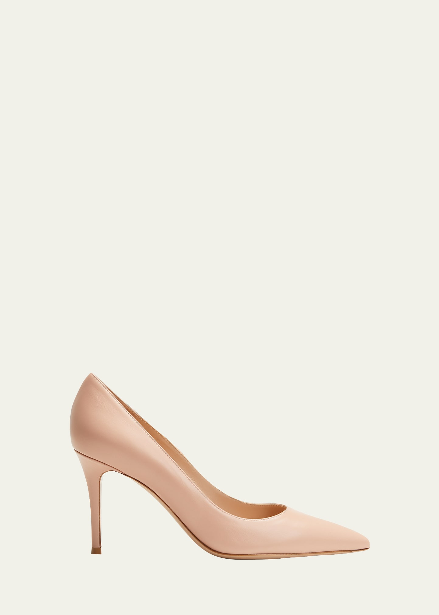 Gianvito Rossi Gianvito 85 Vitello Leather Point-Toe Pumps | Bergdorf Goodman