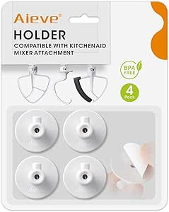 AIEVE 4 Pack Stand Mixer Attachment Holders Compatible with Kitchenaid Mixer Accessories,Flex Edg... | Amazon (US)