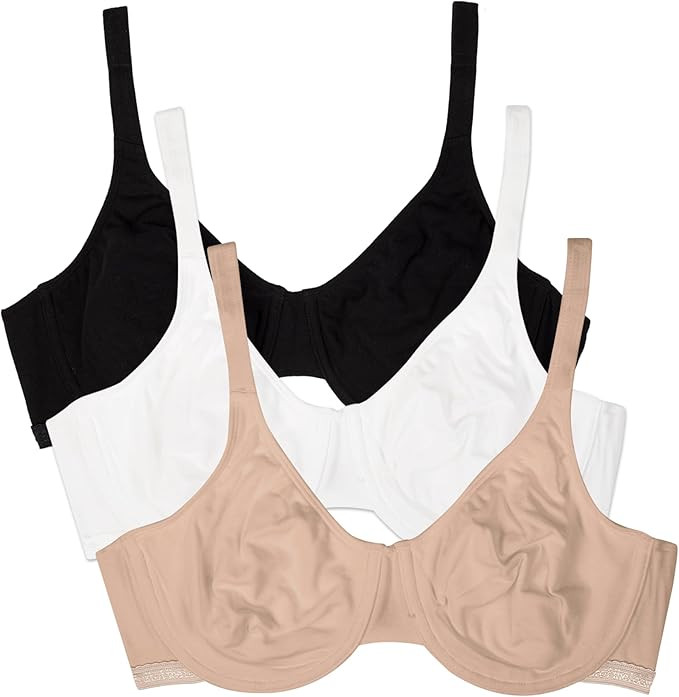 Fruit of the Loom Women's Unlined Underwire Bra - Cotton & Spandex Blend for Natural Shape and Fl... | Amazon (US)