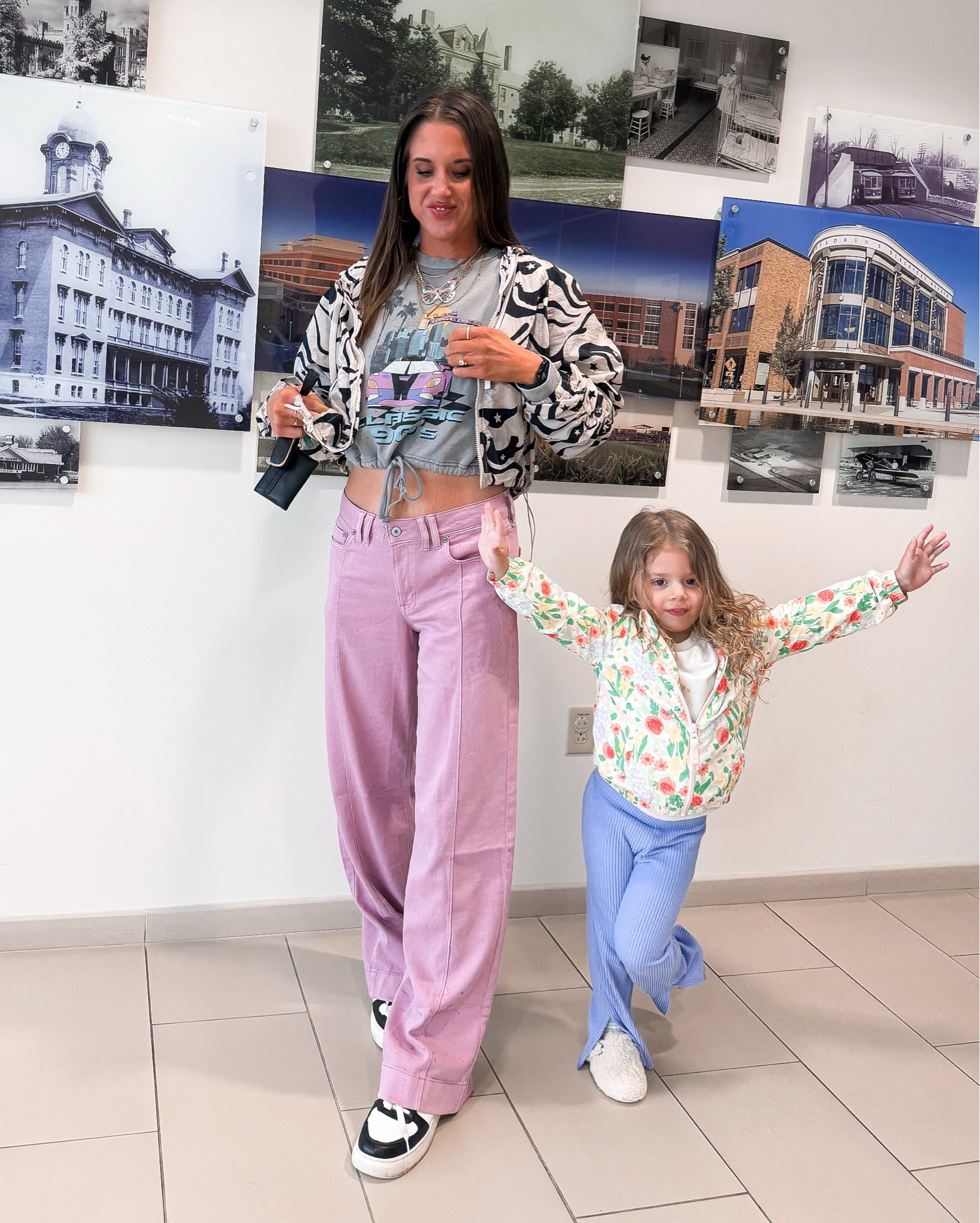 Purplish pants and raincoats 💜🦄💧 | A&E low rise baggy jeans | forever21 cropped sweatshirt | Target windbreaker/raincoat and shoes | Target style for my Rylie 
#springstyle #springcolors #targetfinds #mommyandme #pastels 

#LTKSeasonal #LTKFindsUnder50 #LTKKids