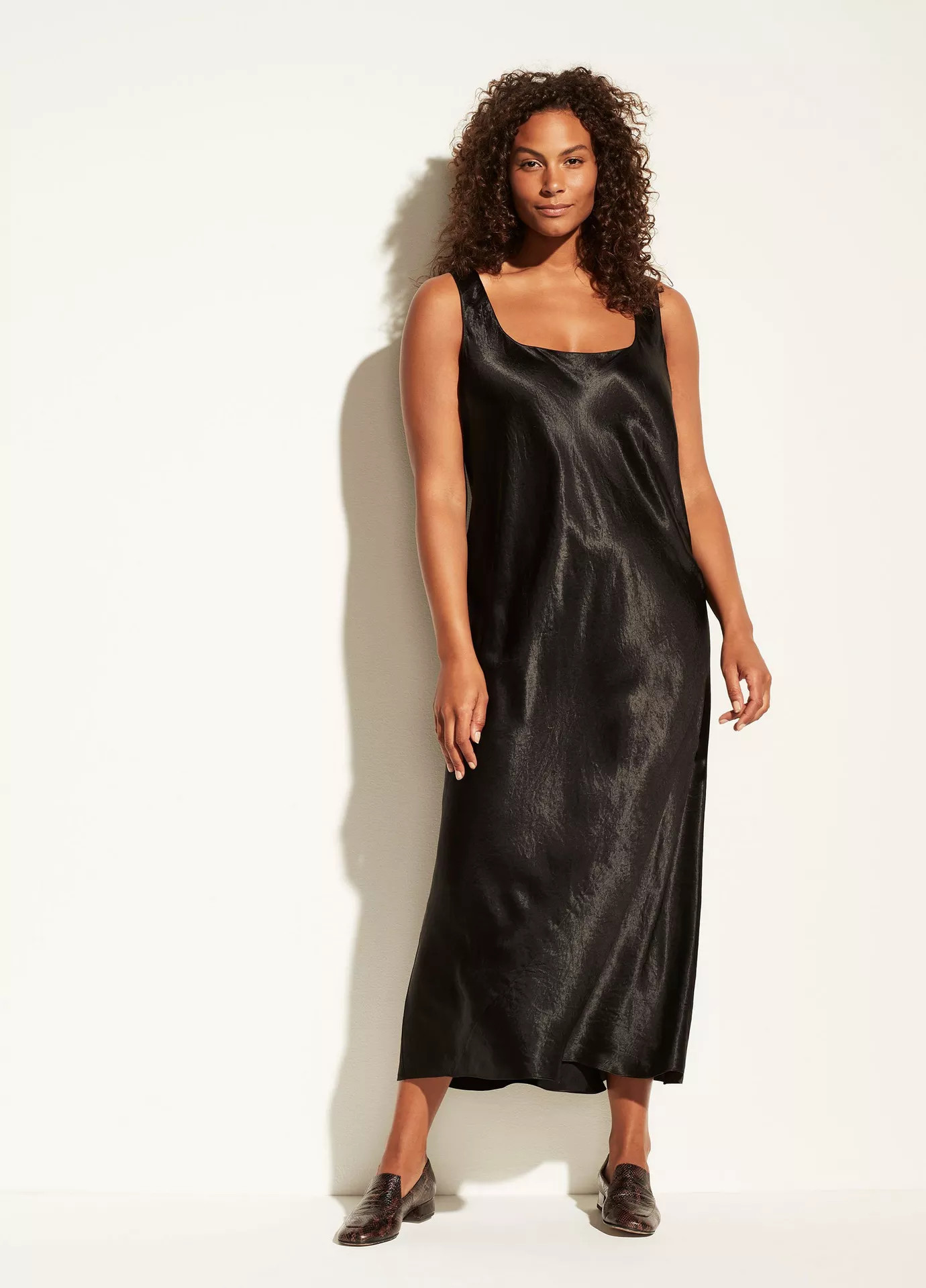 Square Neck Satin Tank Dress | Vince LLC