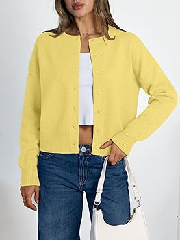 LILLUSORY Womens Lightweight Cardigan Cropped Knit Fall Cute Sweaters 2026 | Amazon (US)