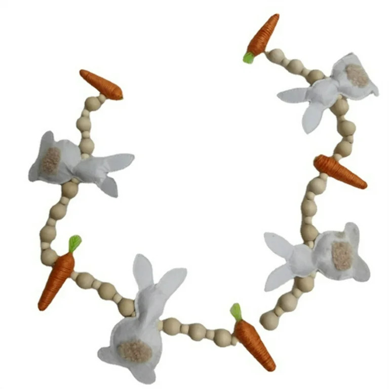 Easter Bunny Carrot Garland Creative Front Door Pendant Festival Party Decor - Walmart.com | Walmart (US)