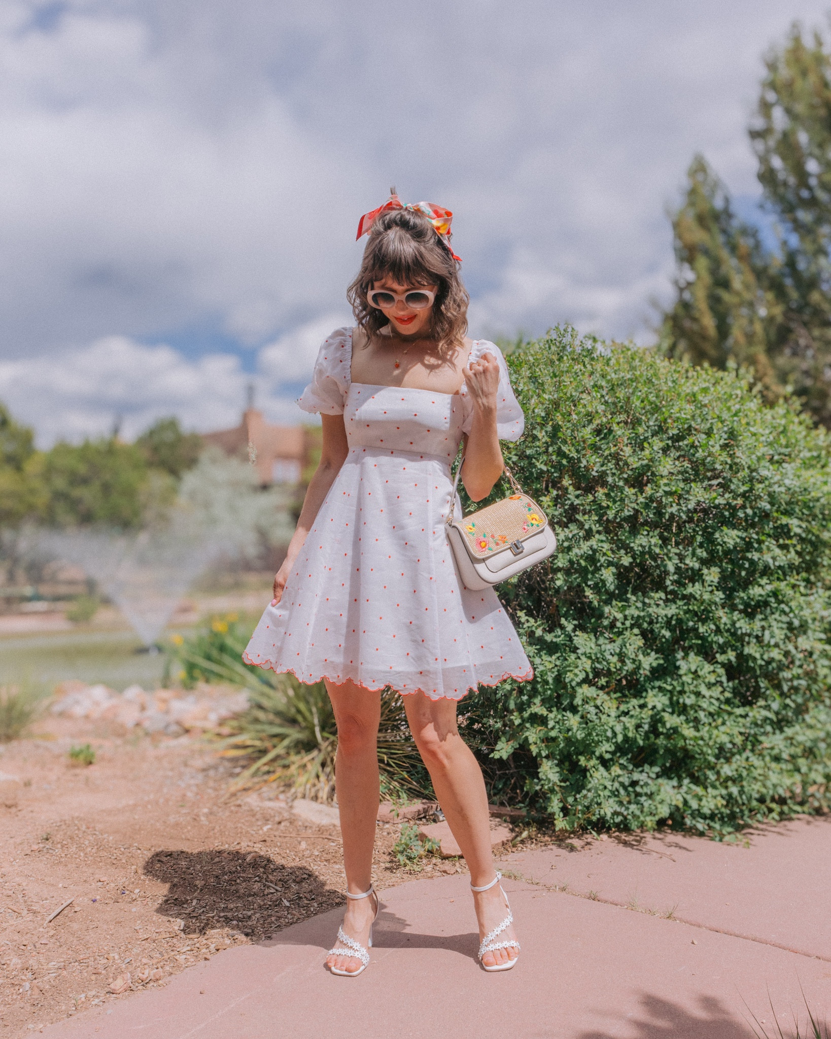 Cherry dot Matilda mini nap dress, Kate spade strawberry bag, target flower heels, flower appliqué sandals 

#LTKShoeCrush #LTKStyleTip #LTKItBag