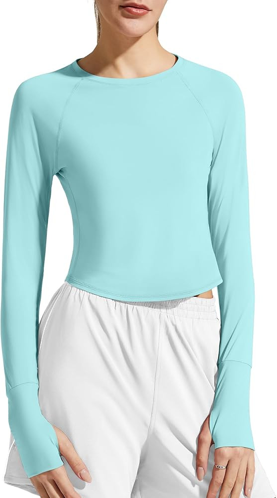 G4Free Lightbreeze Womens UPF 50+ Long Sleeve Workout Tops Rash Guard Shirt | Amazon (US)