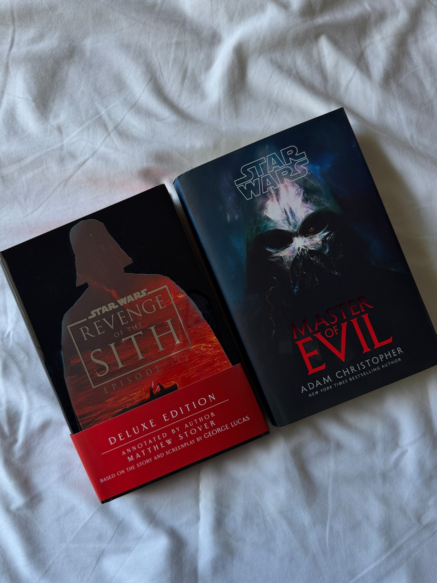 #gifted two incredible reads from Random House Worlds and Star Wars! 

The deluxe and annotated version of “Revenge of the Sith” by Matthew Stover and “Master of Evil” by Adam Christopher which takes place right after ROTS. They’ll be perfect on my Star Wars bookshelf and I can’t wait to read them! 

Ig: @jkyinthesky

#books #bookstagram #starwsars #disney #disneybooks #disneycreator #disneycreators #starwarsgirl #starwarsfan #starwarsbook #starwarsbooks #darthvader #revengeofthesith #bookrecs #specialedition 

#LTKFindsUnder100 #LTKHoliday #LTKHome