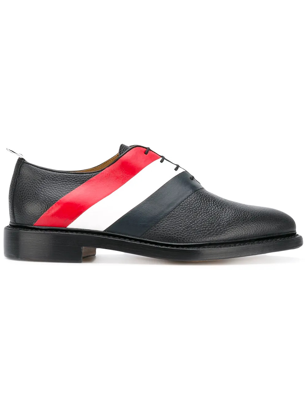 Thom Browne diagonal stripe derby shoes - Black | FarFetch US