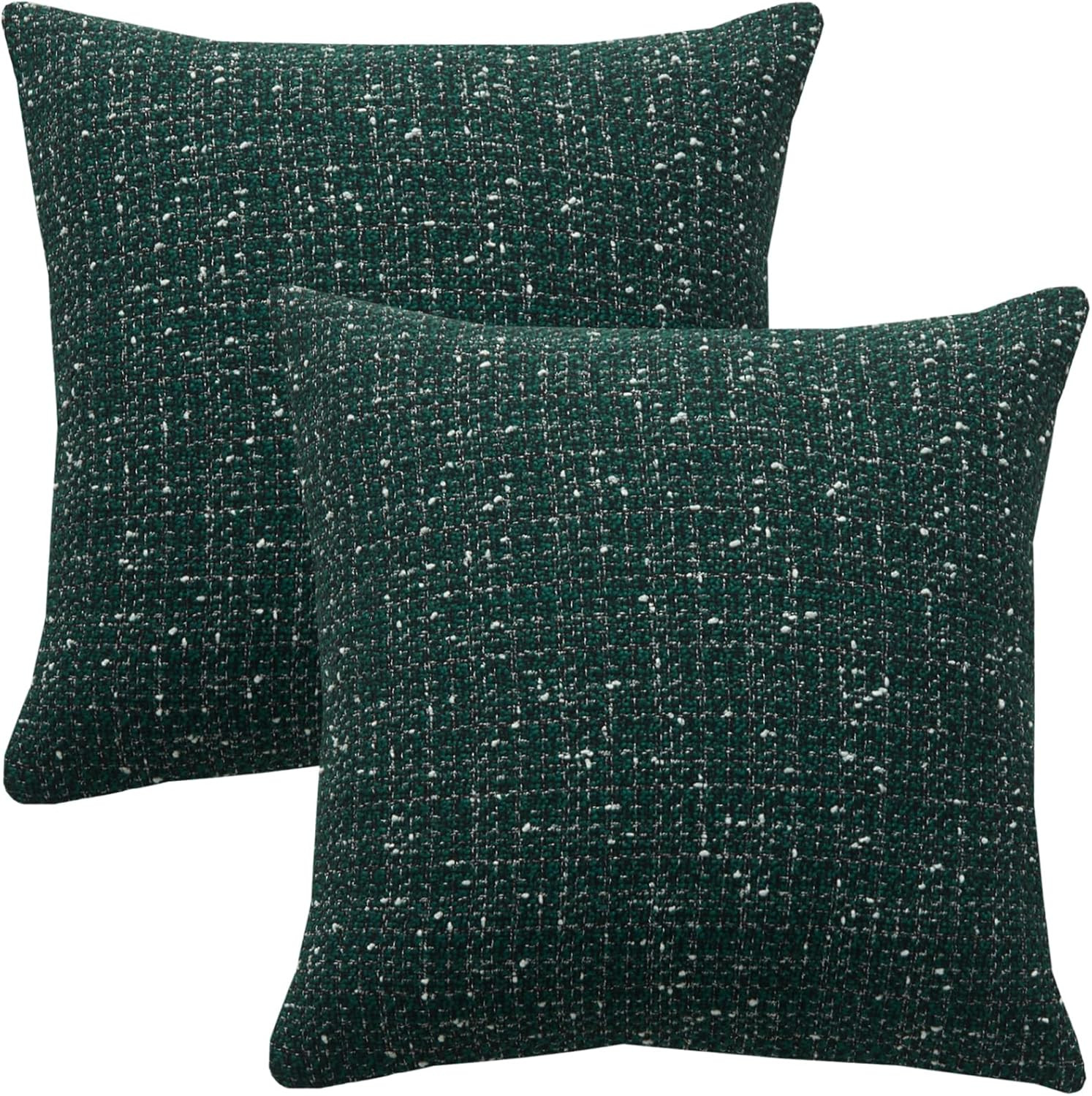 Green Pillow Covers 20x20 inch Set of 2 Christmas Retro Tartan Knitted Pillow Cases Winter Xmas D... | Amazon (US)