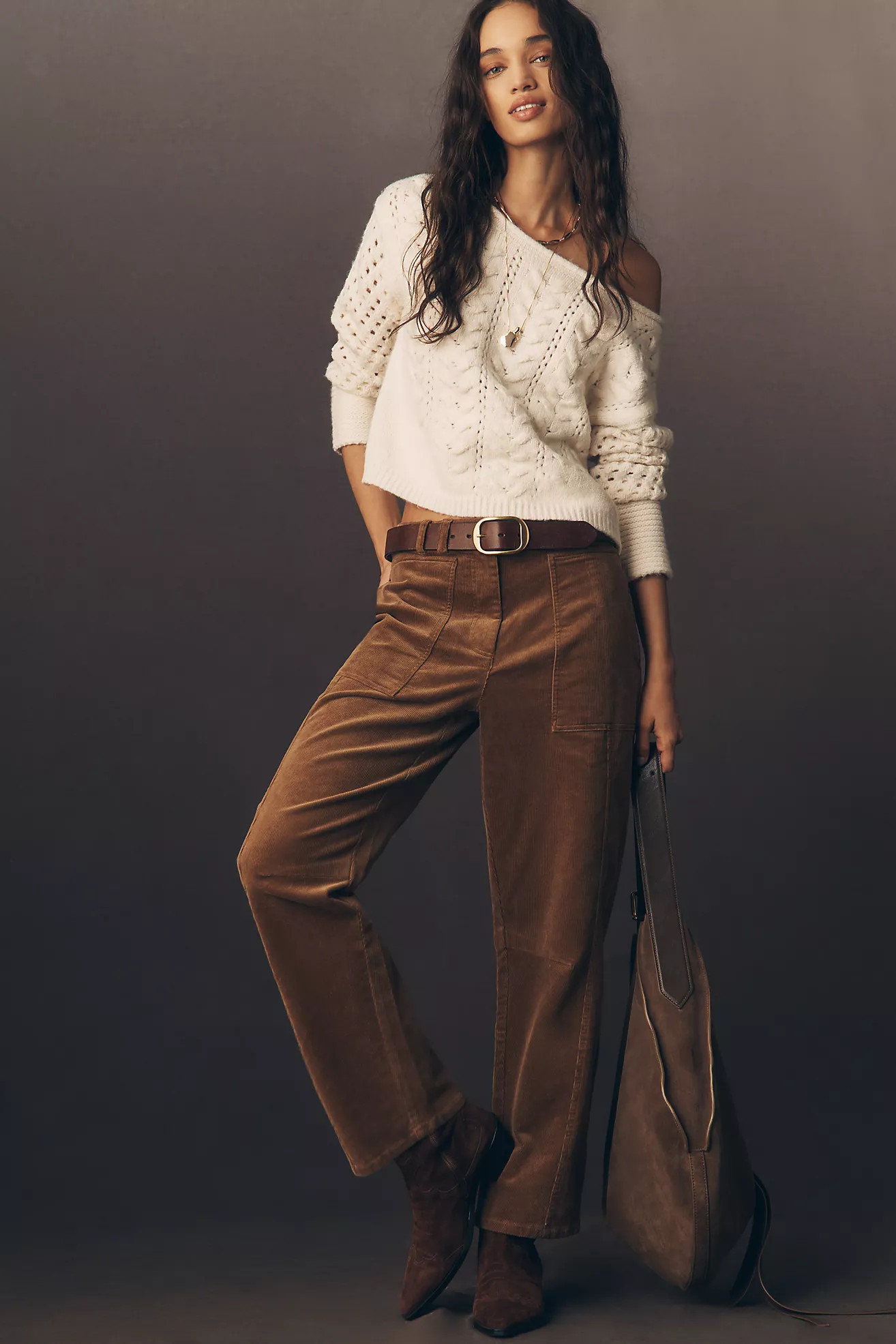Rails Lunar Cord High-Rise Barrel-Leg Pants | Anthropologie (US)
