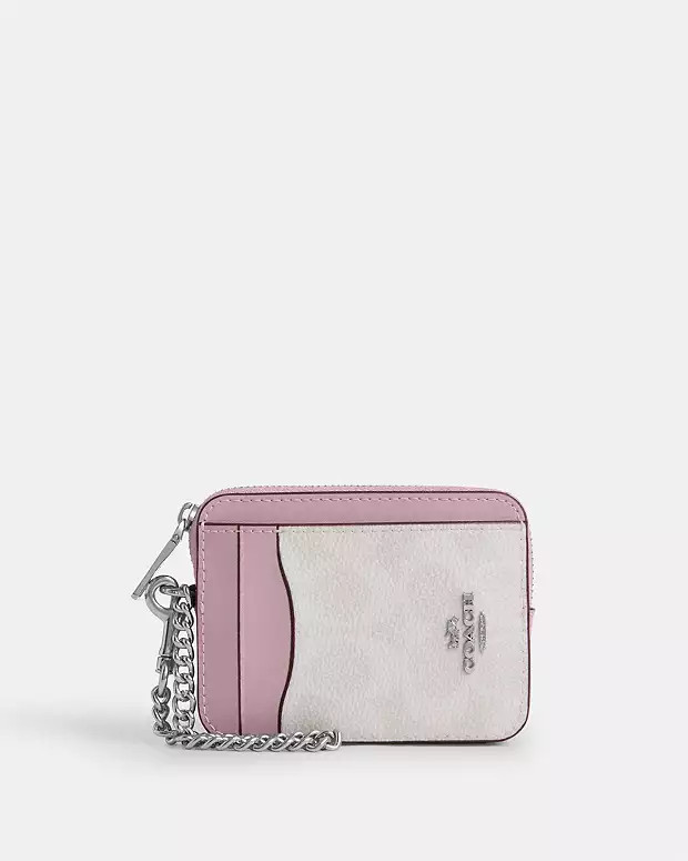 Zip Card Case In Signature Canvas | Coach Outlet US