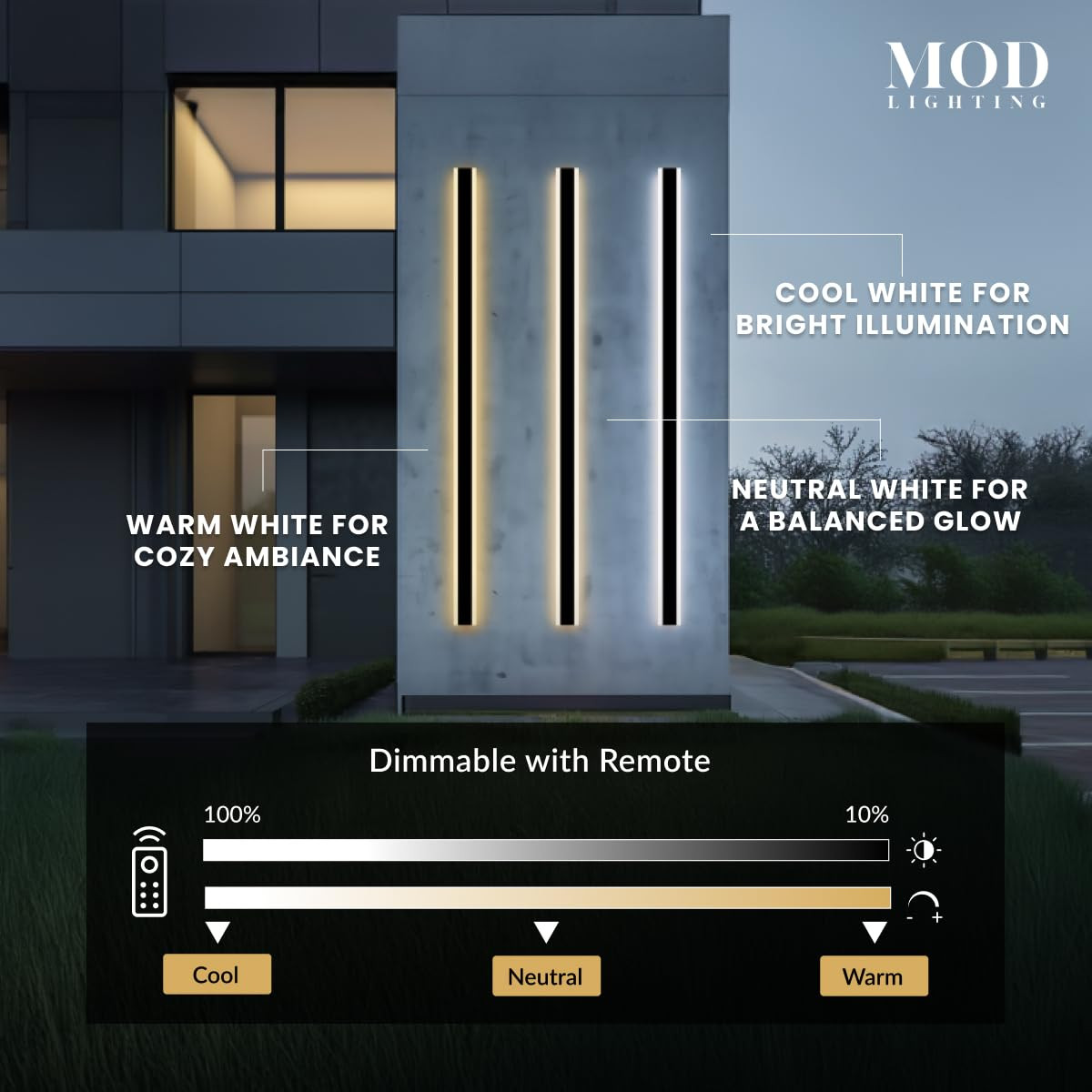 𝗠𝗢𝗗 𝗟𝗜𝗚𝗛𝗧𝗜𝗡𝗚 Haylen | Waterproof Outdoor Wall Light, LED Dimmabl... | Amazon (US)