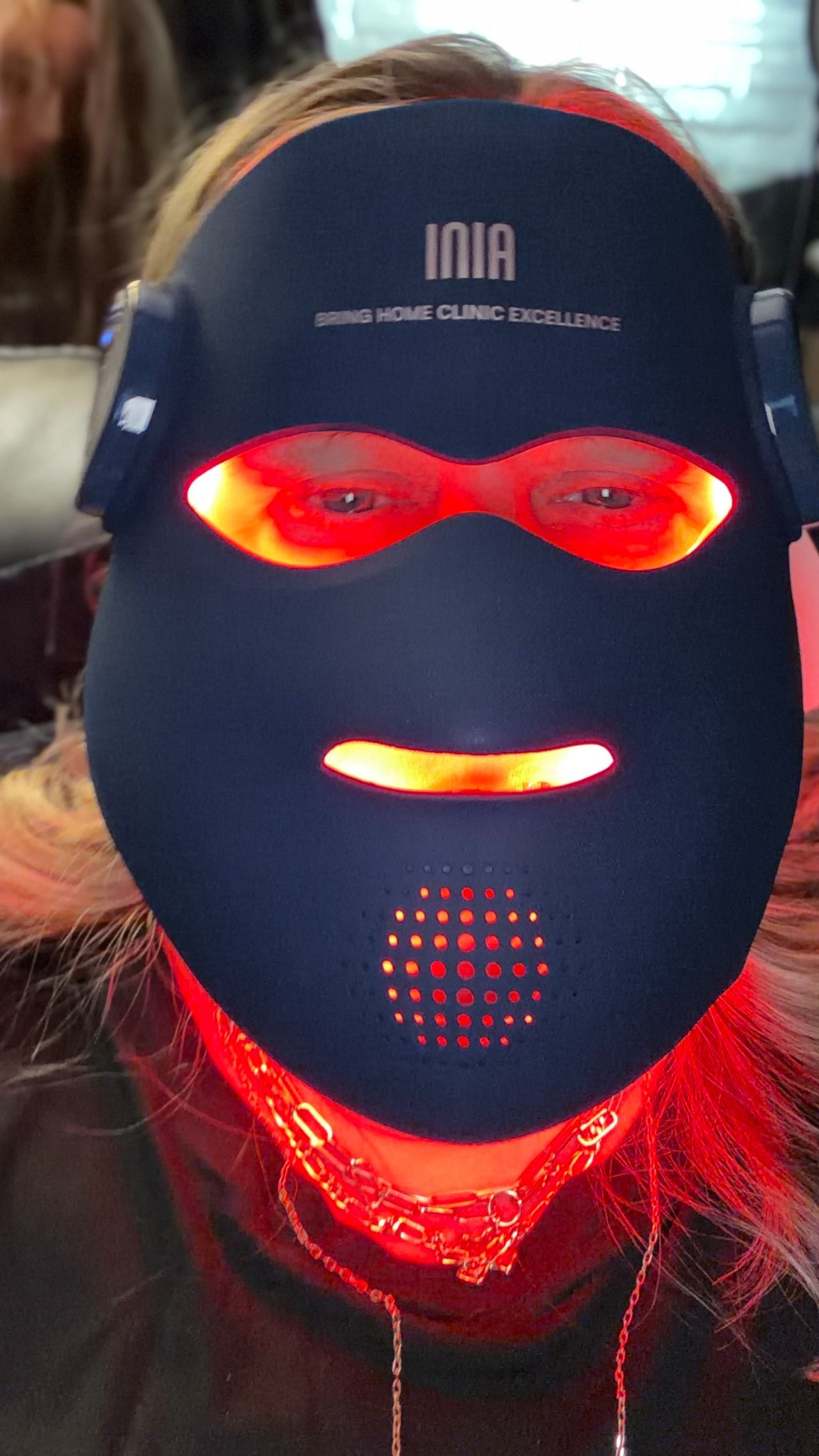 I am obsessed with this Inia Glow red light therapy mask. It has red light , blue light, purple light and yellow light therapy. 
Can be purchased from my Tik Tok shop showcase . 
https://www.tiktok.com/t/ZPHEATCJpVoWo-SkVNz/

#LTKBeauty #LTKSaleAlert