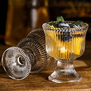 Lysenn Clear Shot Glasses Set of 8 - Elegant Vertical Stripe Tequila Glasses – Premium Quality ... | Amazon (US)