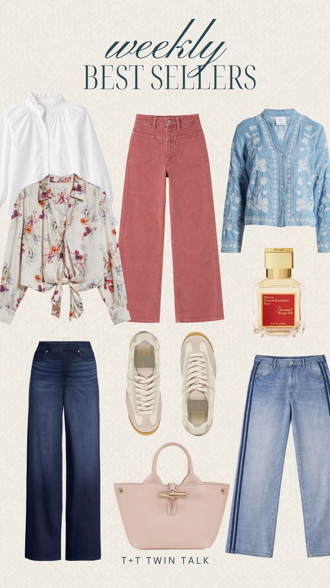 Weekly best sellers have arrived! Everyone is still loving the sweatpants jeans after so many weeks of it being in the top weekly sellers! Also loving the embroidered and floral tops as spring is quickly arriving! 

#LTKMidsize #LTKSeasonal #LTKOver40