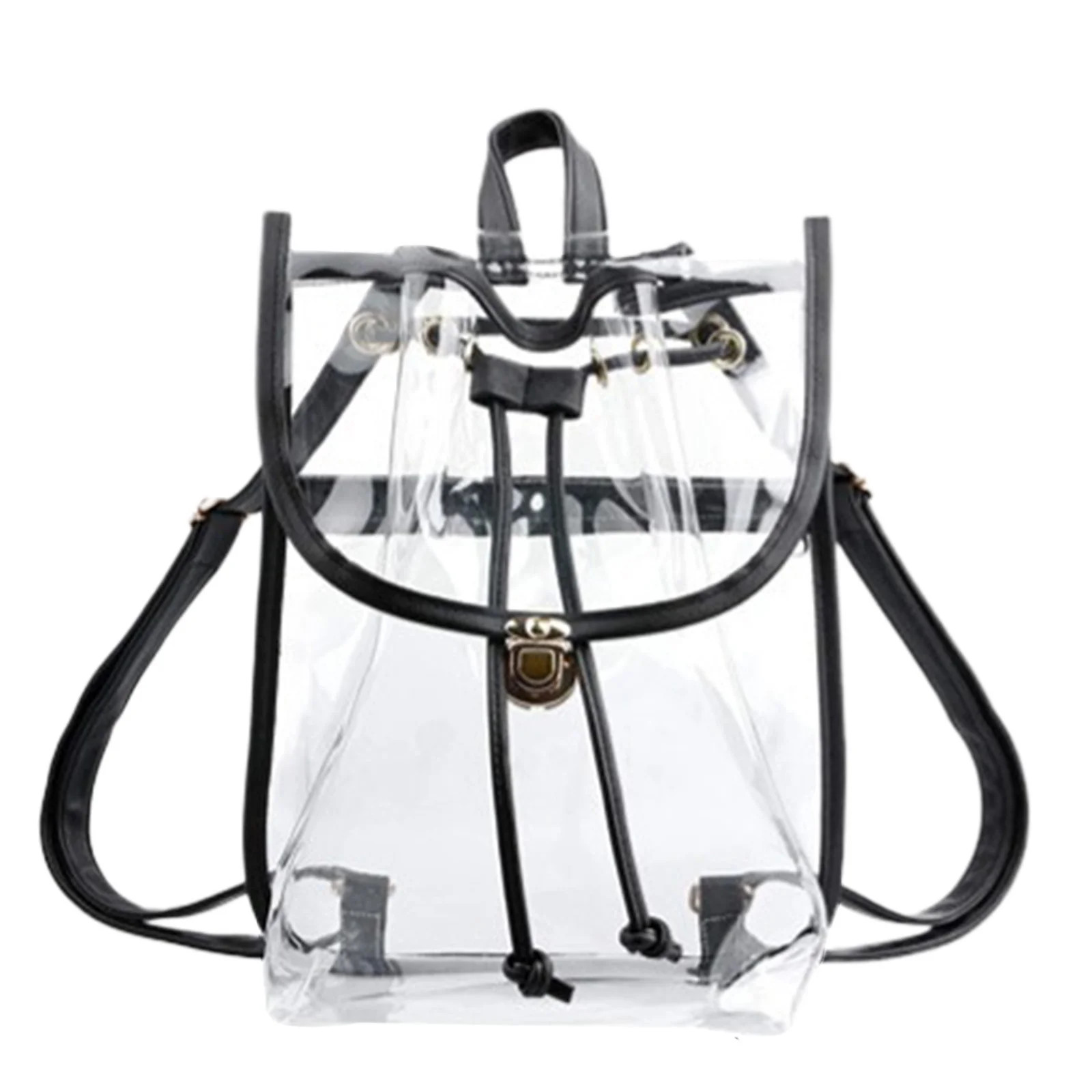 PRETXORVE Clear Backpack Heavy Duty Clear Backpack Stadium Security Approved Mini Gym Drawstring ... | Walmart (US)