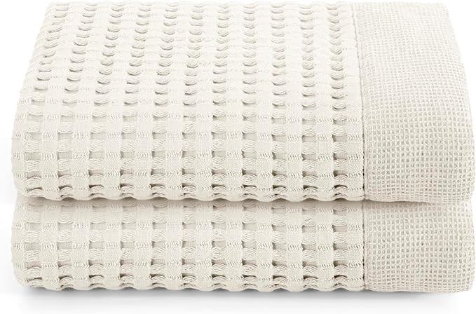 GILDEN TREE Waffle Hand Towels for Bathroom Quick Dry Large Luxury Lint Free Super Absorbent Cott... | Amazon (US)