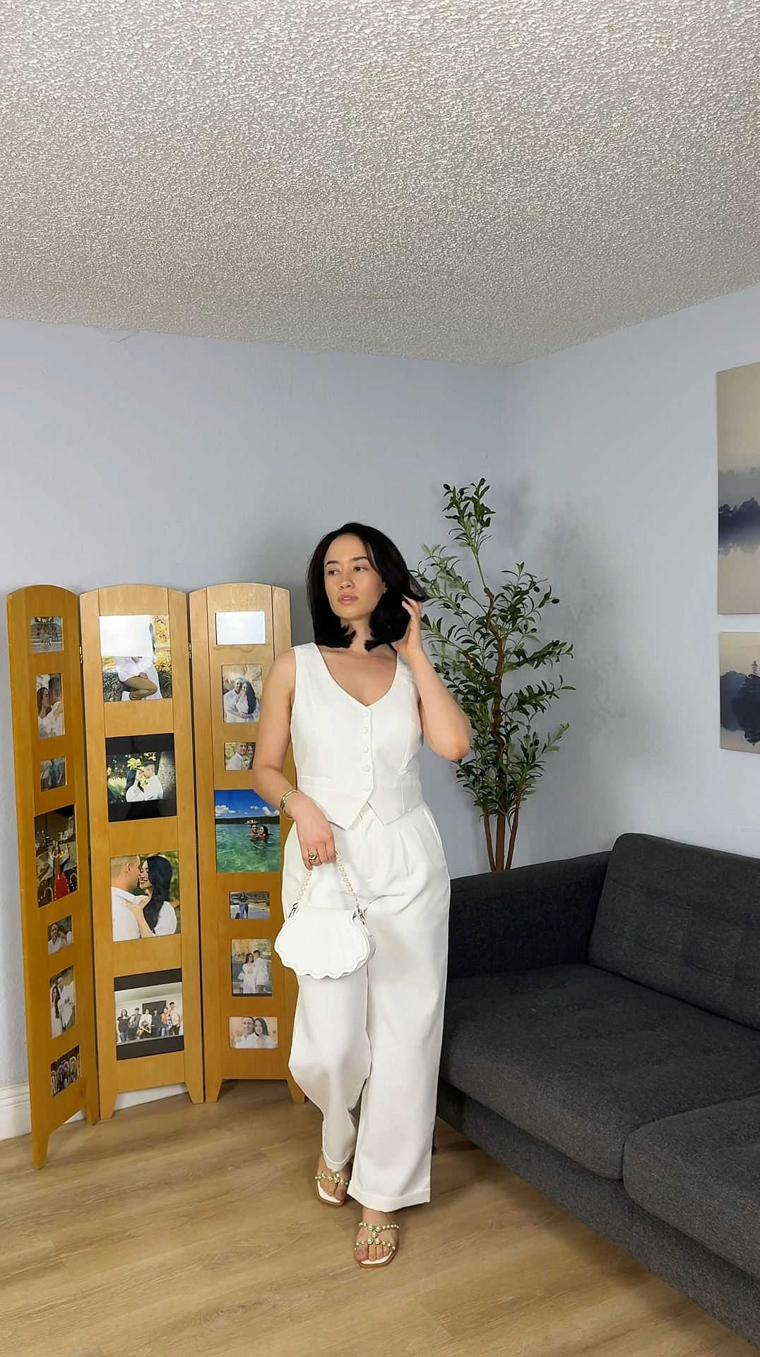 Old money white outfit for spring. Tailored pants and vest  

#LTKItBag #LTKBeauty #LTKStyleTip