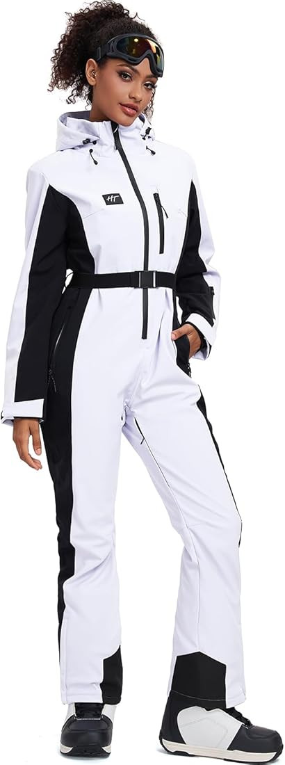 YEEFINE Women's Ski Suit One Piece Jumpsuits Snowsuits Waterproof Snowboard Suit Winter Outdoor S... | Amazon (US)