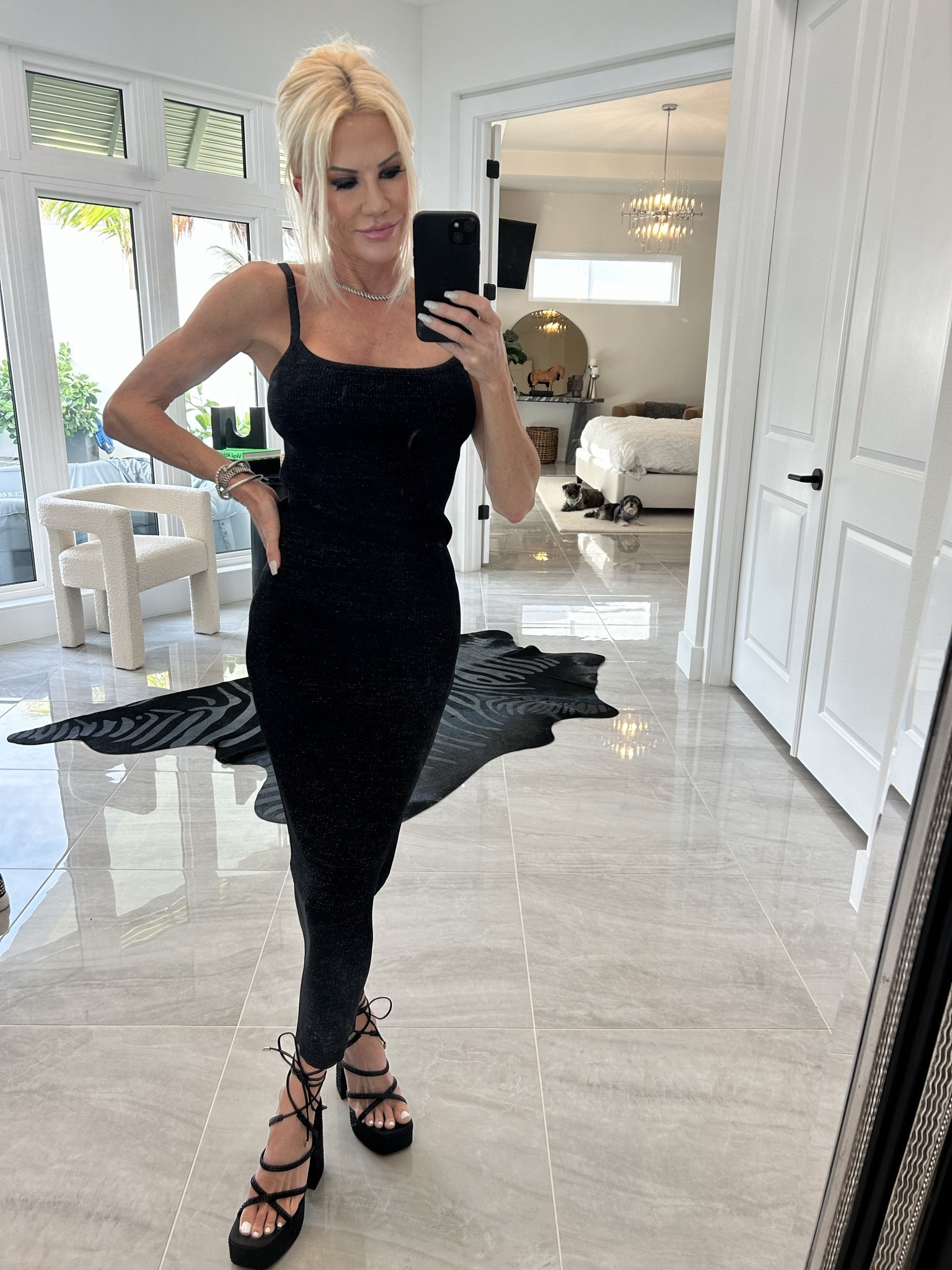 🚨You won’t believe that this dress and these shoes are both under $35 each!! 🚨
I am big on quality and both the dress and shoes  look and feel expensive!! 

The dress is made of this thick stretchy material with hints of silver! 

The shoes are covered in black crystals!! ✨✨✨They are definitely going to be on my rotation! Bonus…‼️‼️ they are super comfortable also!!!! ‼️‼️

#LTKshoecrush #LTKstyletip #LTKfindsunder50