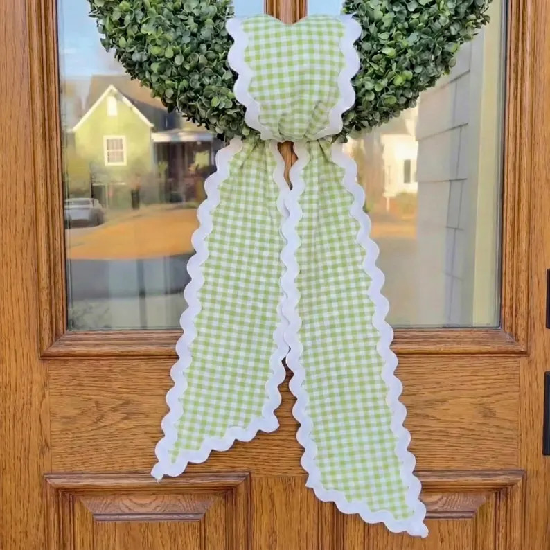 Custom Easter Wreath Sash, Bunny Monogram Spring Decoration | Etsy (US)