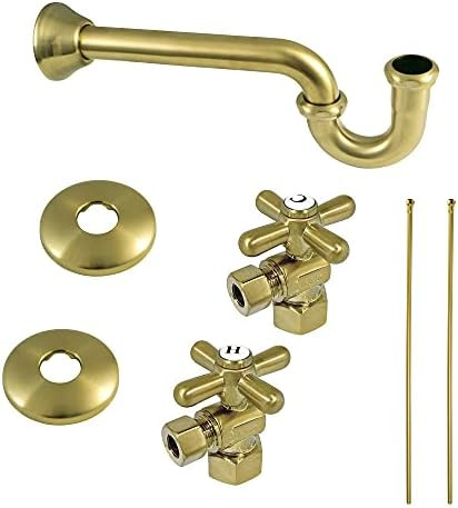 Kingston Brass KPK107P Trimscape Plumbing Supply Kit Combo, Brushed Brass | Amazon (US)