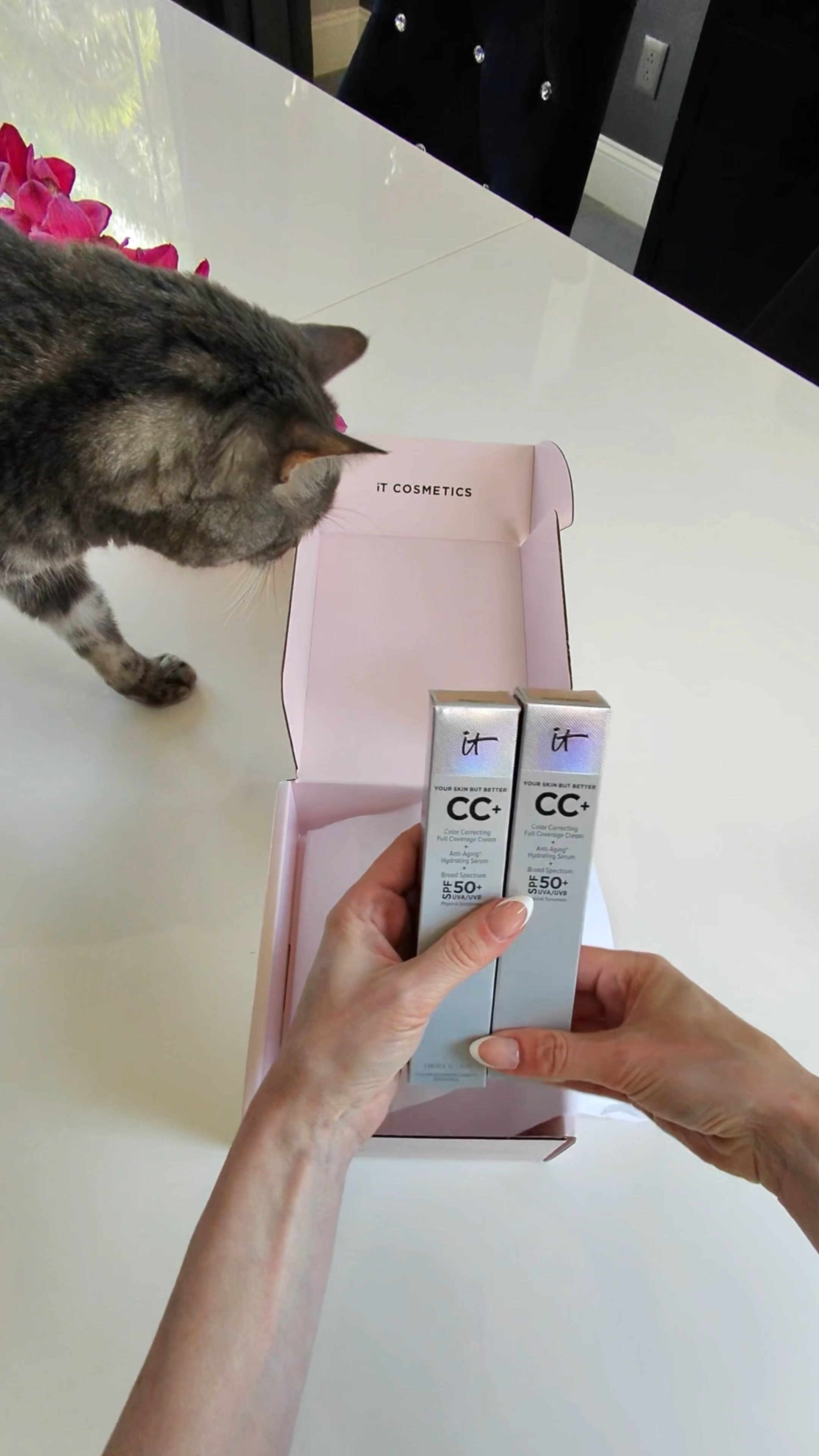 I’m really into multitasking skin care and makeup products right now. This iT Cosmetics CC+ Cream SPF 50+ is a 7-in-1 beauty product. Full coverage, anti-aging serum, SPF 50, correcting, smoothing, hydrating and concealing. Then the sun blush is a creamy blush & bronzer that’s 92% skincare 💫 #itcosmeticsgiftedme

#LTKBeauty #LTKOver40 #LTKVideo