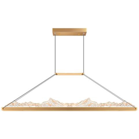 Himalayas 48" Wide Brass LED Linear Pendant - #9231H | Lamps Plus | Lamps Plus