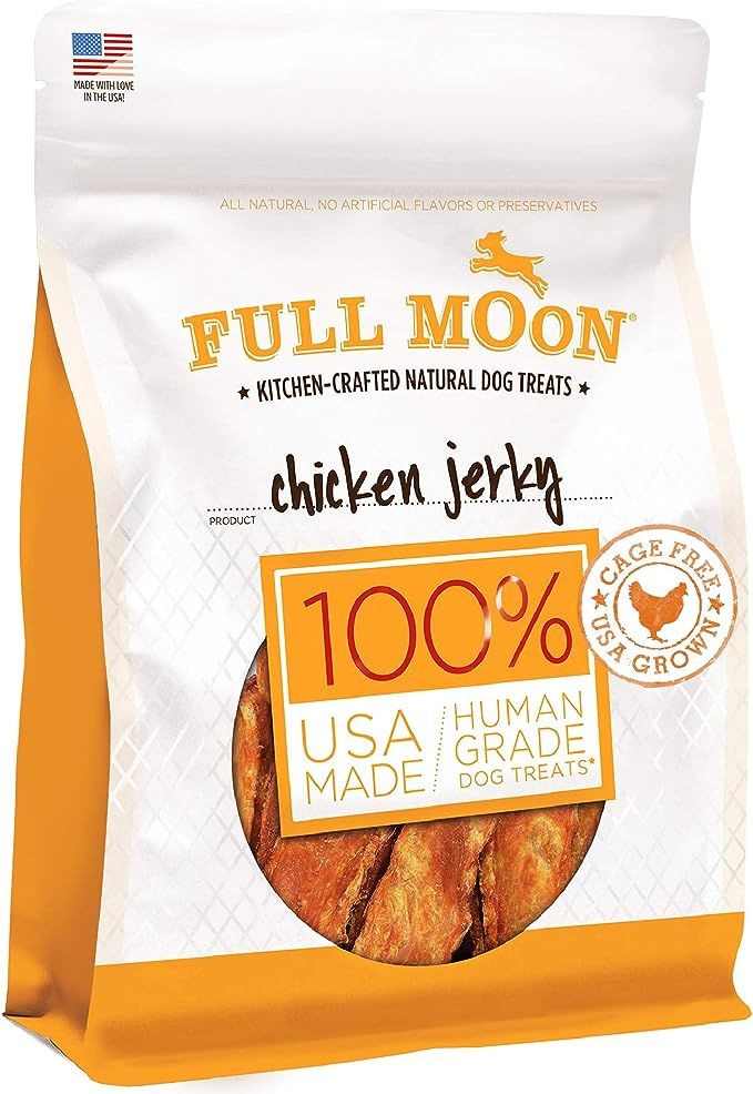 Full Moon Chicken Jerky Healthy All Natural Dog Treats Human Grade Made in USA Grain Free 24 oz | Amazon (US)