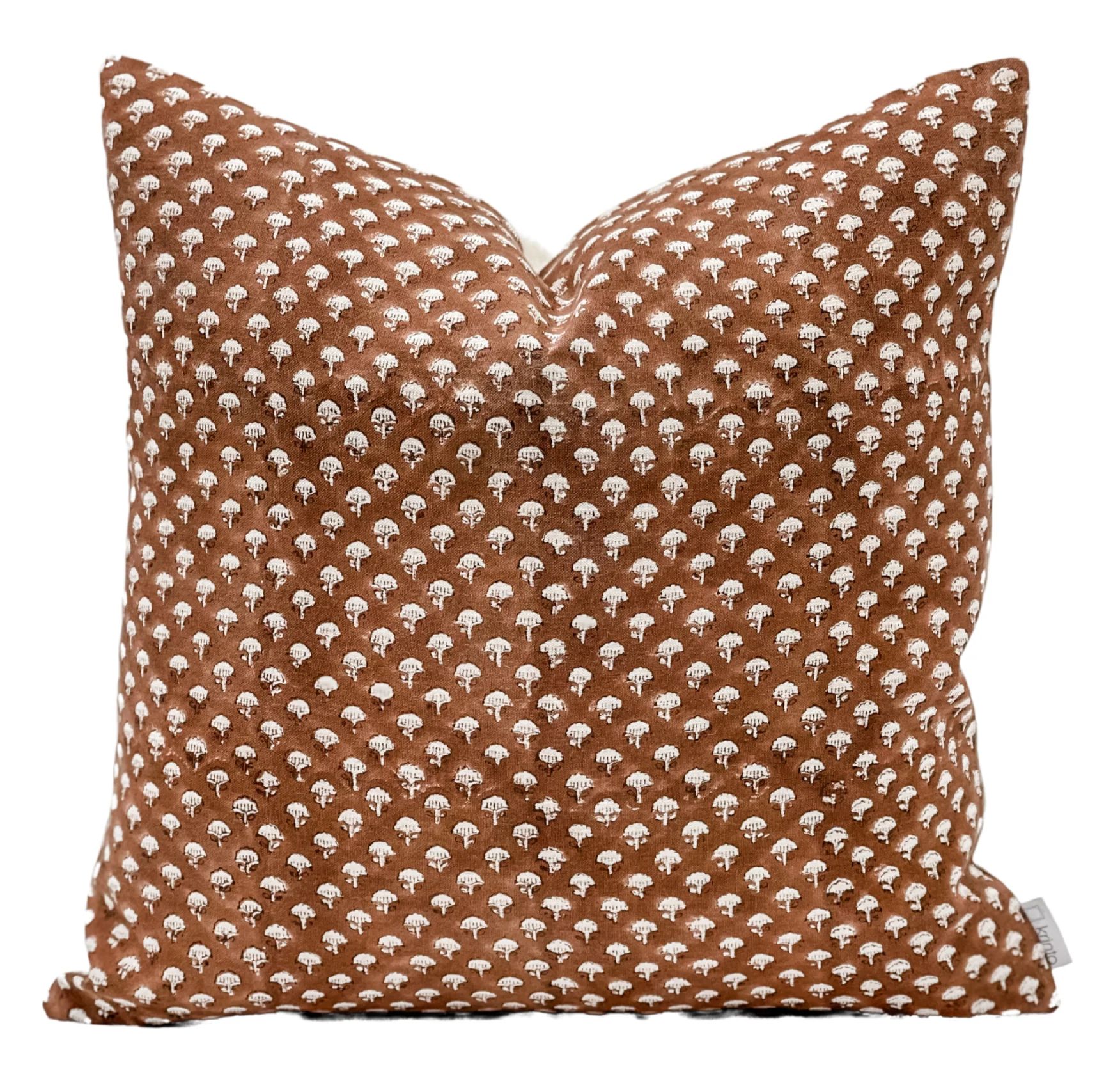 VENTURA IN Rust Brown PILLOW COVER | Krinto