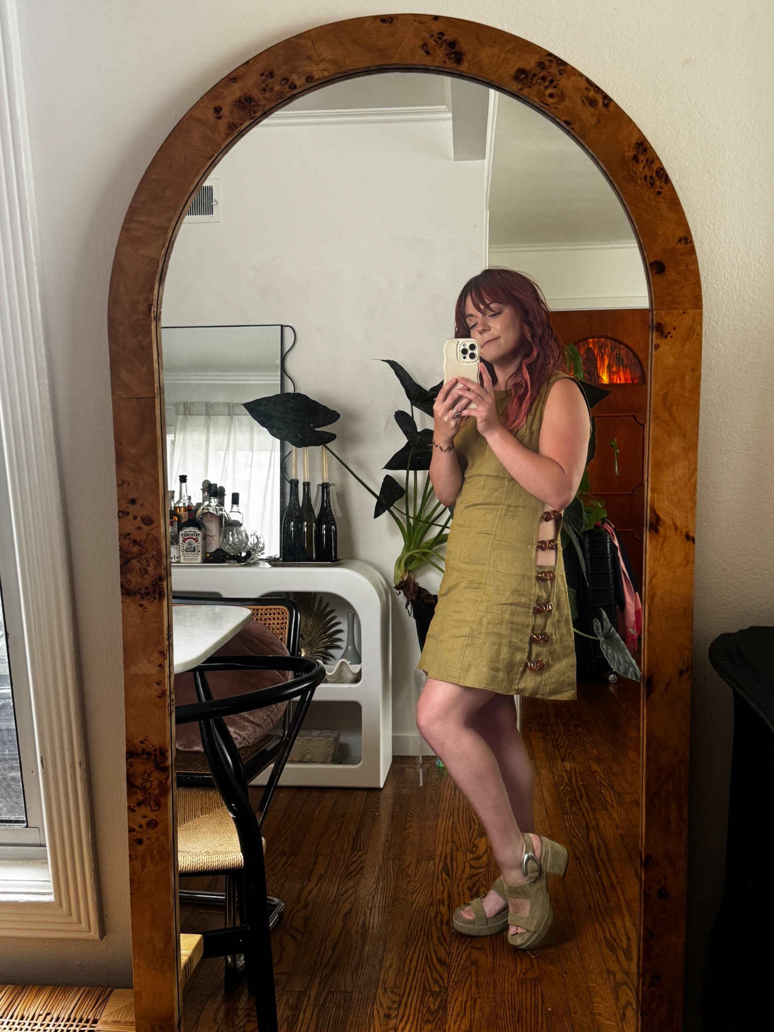 Green linen dress with bead details and burl wood mirror 

#LTKSeasonal #LTKTravel #LTKStyleTip