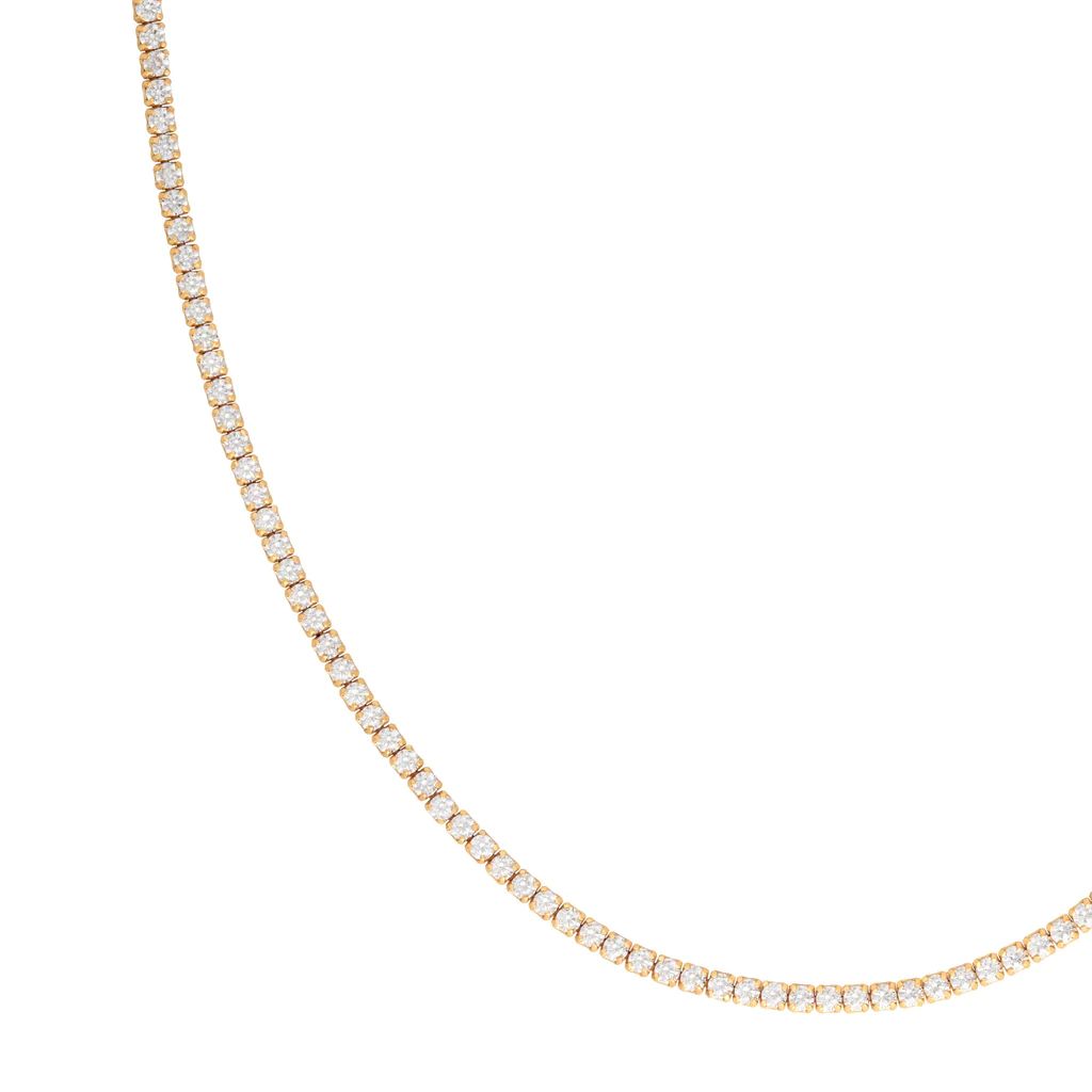 Tennis Chain Necklace in Gold | Astrid and Miyu