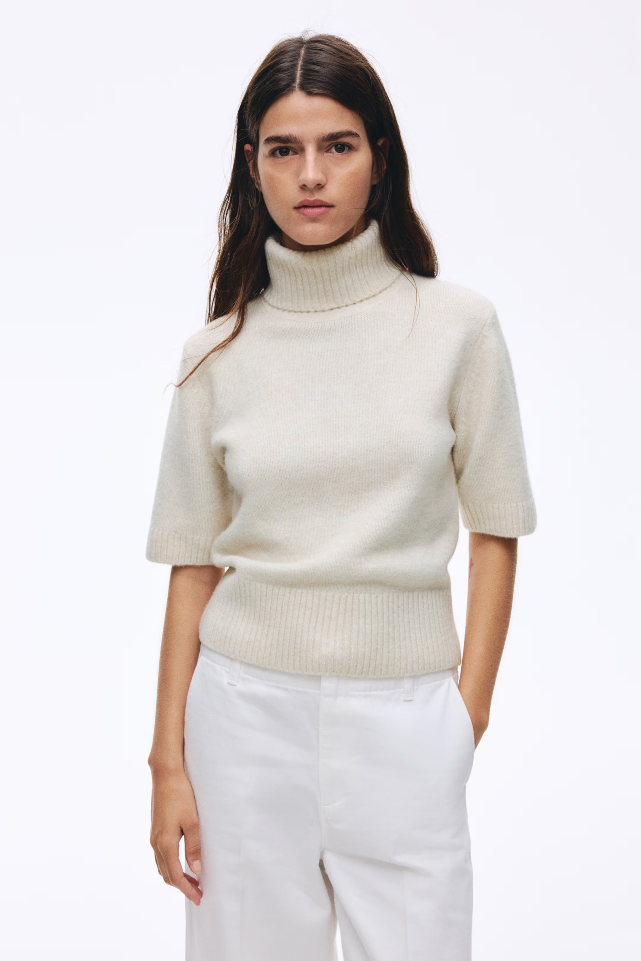 Knitted polo-neck top | H&M (UK, MY, IN, SG, PH, TW, HK)