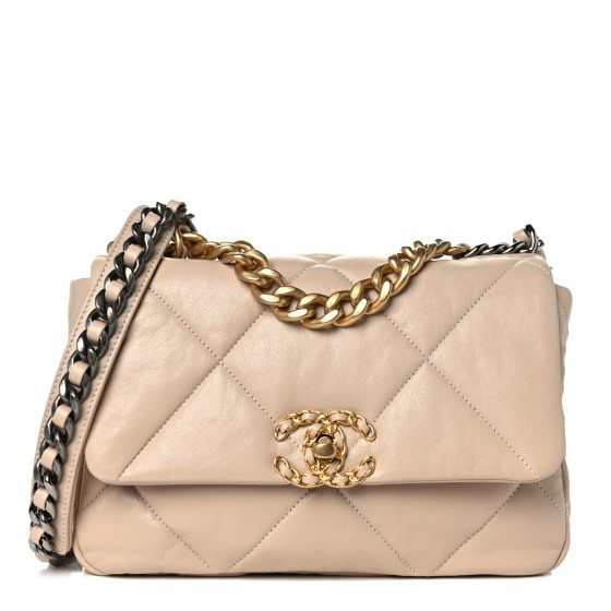 CHANEL

Goatskin Quilted Medium Chanel 19 Flap Beige | Fashionphile