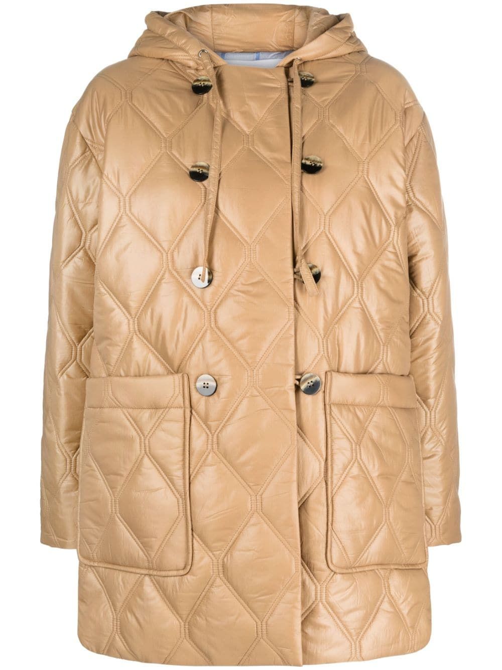 GANNI Quilted Hooded Jacket - Farfetch | Farfetch Global