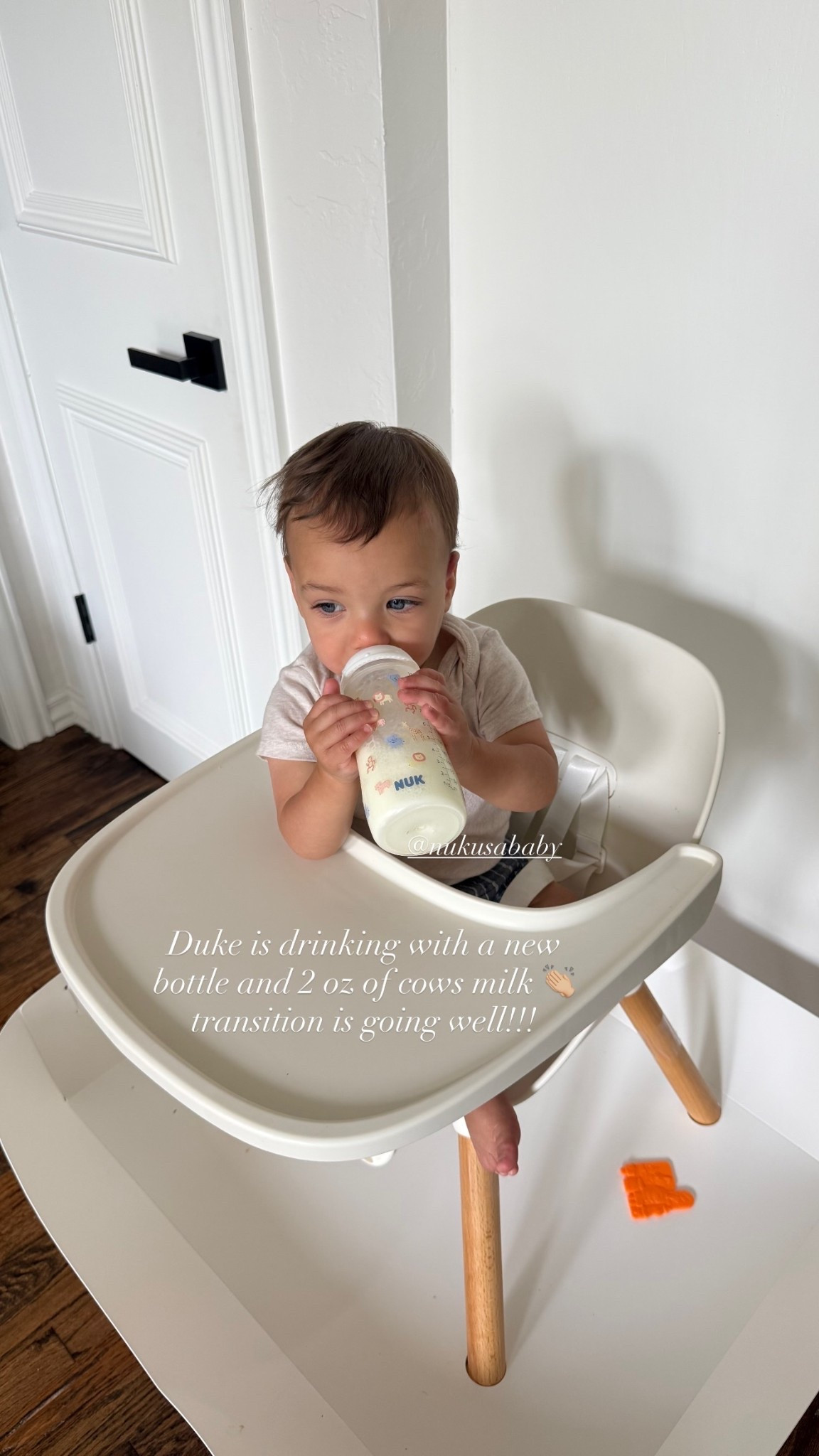 Duke is drinking with a new bottle and 2 oz of cows milk 👏🏼 transition is going well!!!

Linking his high chair, food catcher, and bottle!

#LTKBaby #LTKKids #LTKHome
