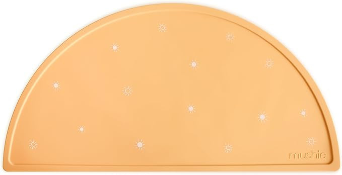 mushie Silicone Placemat for Kids | BPA-Free Non-Slip Design (Sun Orange) | Amazon (US)