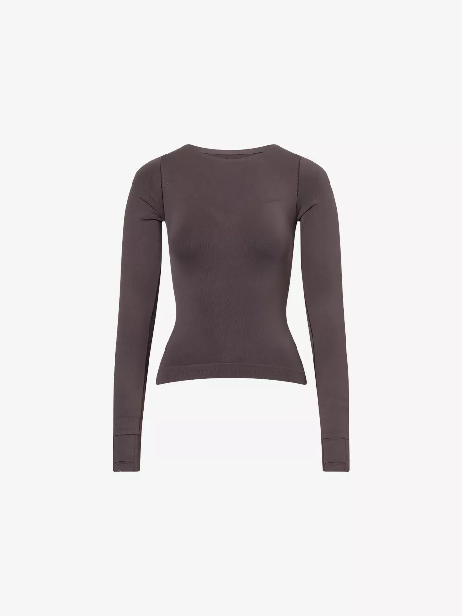Impact Seamless Long-Sleeves Stretch-Woven Top | Selfridges