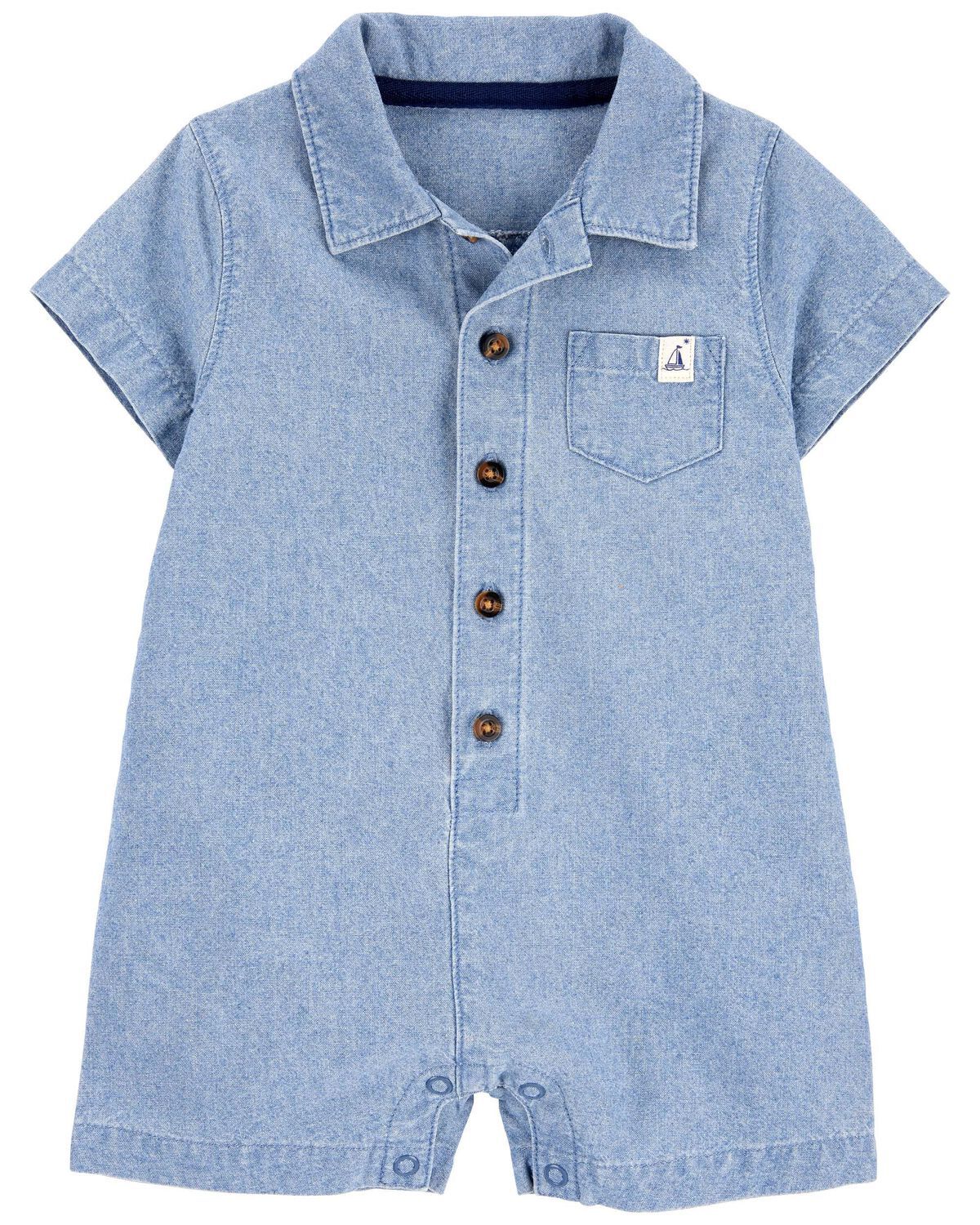 Chambray Baby Chambray Romper | carters.com | Carter's