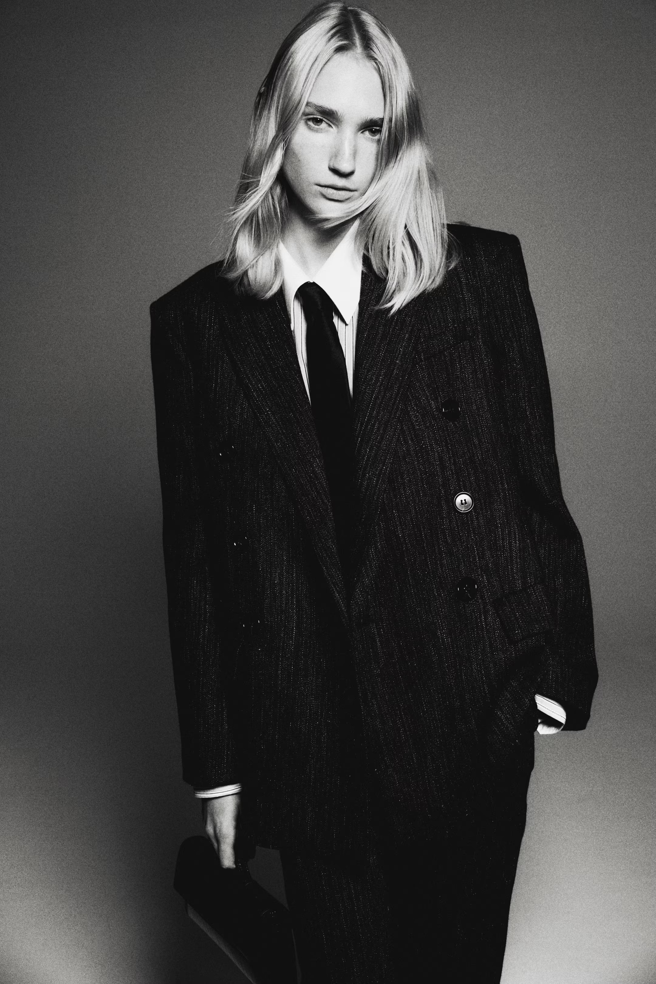 Double-Breasted Wool-Blend Blazer | H&M (US + CA)